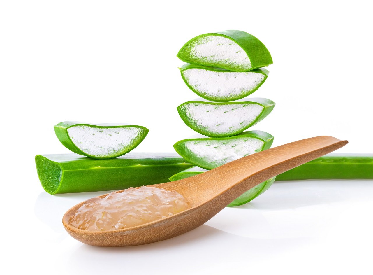 gel aloe vera in wood spoon isolated on white back 2023 11 27 04 51 22 utc